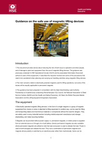 Guidance on the safe use of magnetic lifting devices