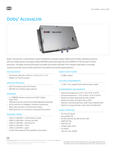 Dolby AccessLink Product Sheet