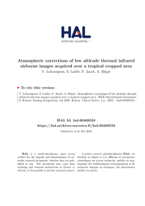 Atmospheric corrections of low altitude thermal infrared - Hal-SHS