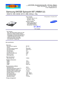 Samsung 640GB Spinpoint M7 (HM641JI)