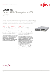 Datasheet Fujitsu SPARC Enterprise M3000 server