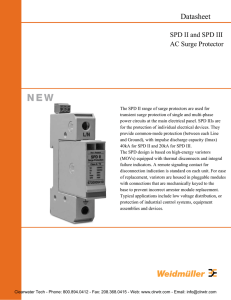 Weidmuller SPD Series DIN-Rail Mountable Surge Protection Devices