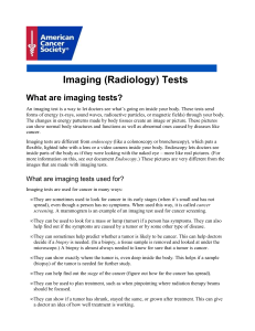 Imaging (Radiology) Tests