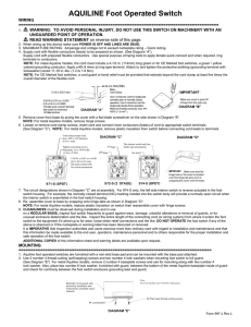 AQUILINE Foot Operated Switch - LINEMASTER Switch Corporation