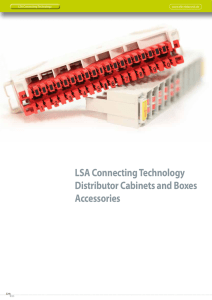 LSA Connecting Technology Distributor Cabinets and Boxes