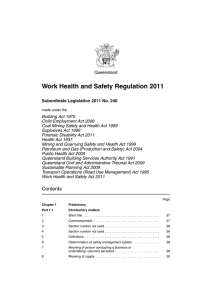 Work Health and Safety Regulation 2011