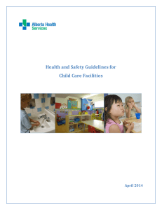 Health and Safety Guidelines for Child Care Facilities.