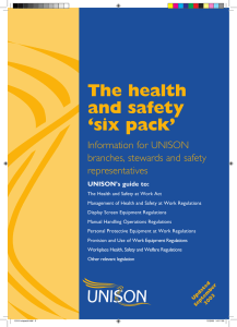 The health and safety `six pack`