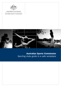 Sporting clubs guide to a safe workplace