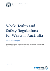 Work Health and Safety Regulations Discussion Paper
