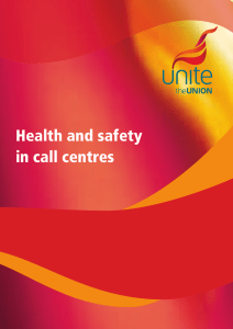 Health and safety in call centres
