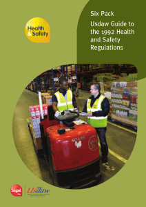 Six Pack - Usdaw Guide to the 1992 Health and Safety Regulations