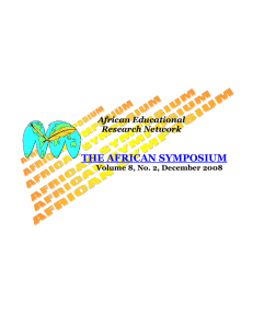 The African Symposium (ISSN TX 6-342-323)
