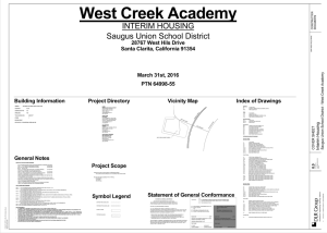 West Creek Temporary Housing Project Plans