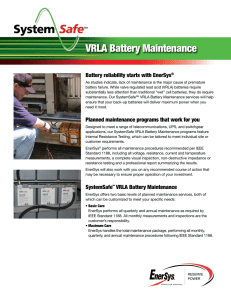 VRLA Battery Maintenance