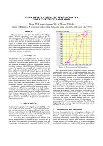 APPLICATION OF VIRTUAL INSTRUMENTATION IN A