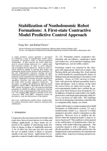 Stabilization of Nonholonomic Robot Formations: A First