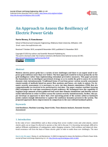 An Approach to Assess the Resiliency of Electric Power Grids