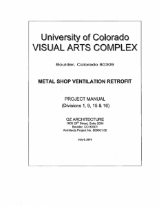 CU VISUAL ARTS COMPLEX - University of Colorado Boulder