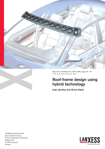 Roof-frame design using hybrid technology