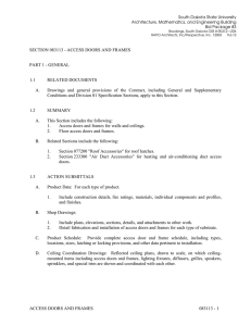 ACCESS DOORS AND FRAMES PART 1