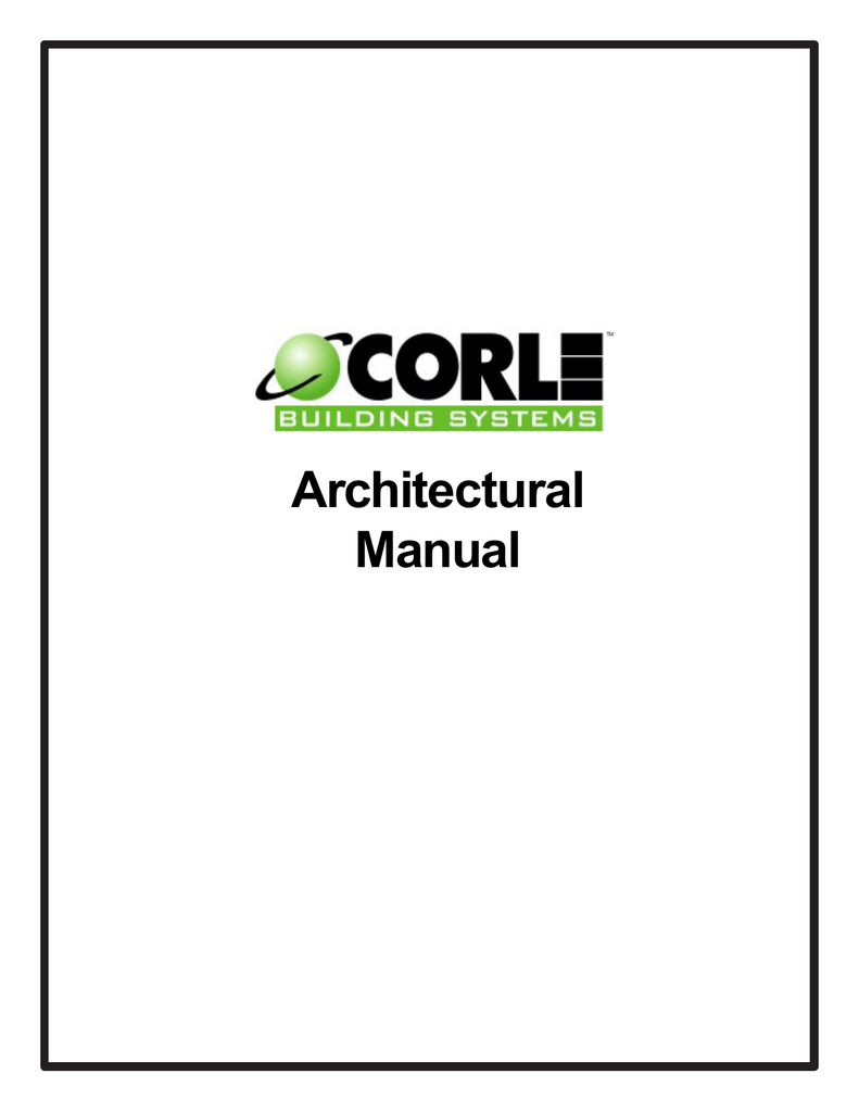General Specifications Corle Building Systems