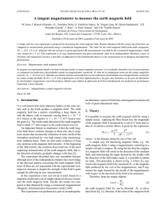 A tangent magnetometer to measure the earth magnetic field