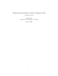 Mathematical Modeling of Earth`s Magnetic Field