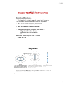 Chapter 18: Magnetic Properties 18: Magnetic Properties