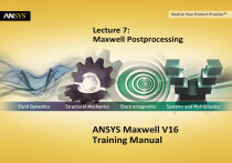 ANSYS Maxwell Postprocessing Training Manual V16