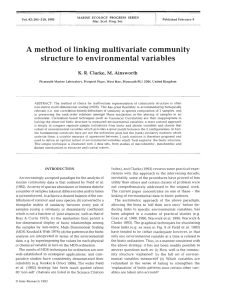 A method of linking multivariate community