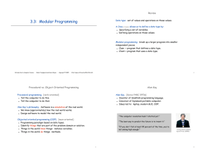Modular Programming - Introduction to Programming in Java