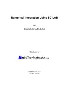 Numerical Integration using SCILAB