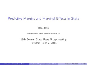 Predictive Margins and Marginal Effects in Stata