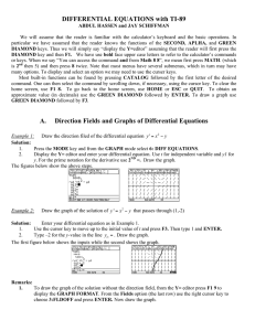 TI-89 for ODE`s