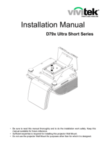 Vivitek Wall Mount WMB-X7 User manual
