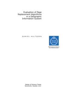 Evaluation of Page Replacement Algorithms in a Geographic