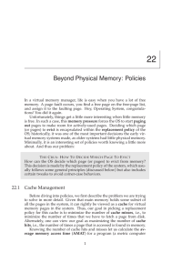 Beyond Physical Memory: Policies