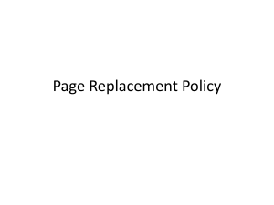 Page Replacement Policy