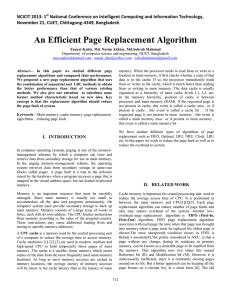 An Efficient Page Replacement Algorithm