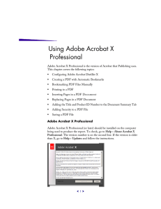 Using Adobe Acrobat X Professional