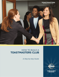How to Build a Toastmasters Club