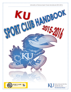 University of Kansas Sport Clubs Handbook 2015-2016