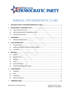 manual for democratic clubs - San Diego County Democratic Party