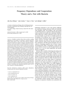 Frequency Dependence and Cooperation: Theory and a Test with