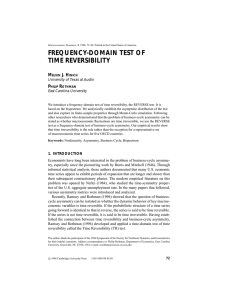 FREQUENCY-DOMAIN TEST OF TIME REVERSIBILITY