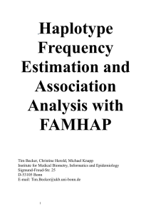 Haplotype Frequency Estimation and Association Analysis with
