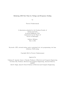 Reducing ATE Test Time by Voltage and Frequency Scaling by