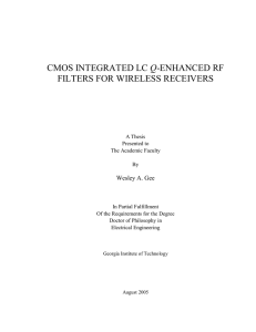 CMOS INTEGRATED LC Q-ENHANCED RF FILTERS FOR