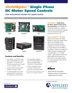 GoldSpec™ Single Phase DC Motor Speed Controls and Accessories